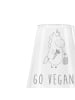 Mr. & Mrs. Panda Gravur Glas Einhorn Vegan mit Spruch in Transparent