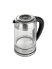 Adler Europe AD 1247 Digitaler Wasserkocher 1,7 L - 2200 W mit Chlorentfernungsfunktion in Silber, Schwarz