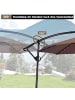 COSTWAY 300cm Sonnenschirm mit LED in Braun