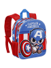 Marvel Rucksack Captain America Let's go-Small 3D in blau