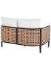 Beliani 2-tlg Gartensofa MONTEFALCO in Weiß/Schwarz
