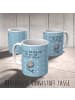 Mr. & Mrs. Panda Kaffeetasse Narwal Gitarre mit Spruch in Blau Pastell