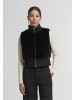 Urban Classics Urban Classics Ladies Cropped Faux Fur Vest in black