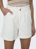 JACQUELINE de YONG Lässige Jeans Shorts Kurze Paperbag Bermuda Hose in Weiß