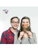 Mr. & Mrs. Panda Postkarte Marderhund verspielt Design mit Spruch in Weiß