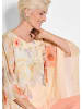 GOLDNER Chiffonbluse Chiffonbluse mit floralem Design in pfirsich / gemustert