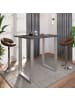 ebuy24 Bartisch Xona silberfarben Anthrazit 110 x 80 cm