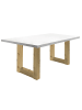 58 aufm Kessel ESSZIMMERTISCH Eila 2 140 x 90 x 75 Esstisch Asteiche/Weiß Matt Lack