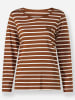 WITT WEIDEN Shirt in cognac-ecru-gestreift
