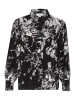 Kaffe Langarm - Hemd KAisa Regular fit in Black/White Painted Flower