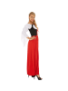 tectake Tailliert gearbeitetes Dirndl mit langem Rock, schwarz/rot
