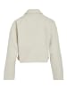 Vila Klassische Jacke mit durchgehendem Reißverschluss und Kragen in Creme