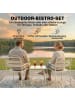 Outsunny Bistro Set in Weiß 55L x 58B x 82H cm