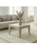 FineBuy Couchtisch in Weiß / Mango / 60x60x32