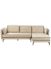 Beliani 3-tlg Ecksofa ALTAN in Beige/Schwarz linksseitig