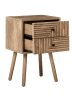 Beliani Nachttisch RONGE in Braun - (W) 38 x (H) 55 x (L) 30 cm