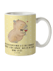 Mr. & Mrs. Panda Haferl Capybara Wein mit Spruch in Gelb Pastell