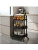 relaxdays Rollwagen in Schwarz - (B)45 x (H)77 x (T)34 cm