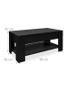 relaxdays Couchtisch in Schwarz - (B)98 x (H)42 x (T)50 cm