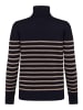 SAINT TROPEZ Rollkragen MilaSZ Gerade Passform in NightSky Atmos Stripe