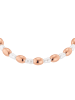 Steel_Art Armband mit Perle Maya silberfarben poliert in rosegoldfarben