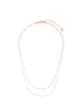Steel_Art Halskette Damen mit Perle Elula silberfarben poliert in rosegoldfarben