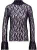 monari Langarmshirt aus Spitze mit Stehkragen in Dark Blue