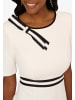 Adrianna Papell Kurzes Etuikleid Crepe Ribbon Short Dress in Ivory/Black