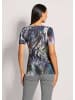 MADELEINE Printshirt mit U-Boot-Ausschnitt in schwarz / multicolor / petrol