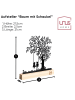 UNUS Aufsteller Baum mit Kindern auf einer Schaukel in Schwarz