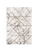 Pergamon Luxus Designer Teppich Carrara Marmor Optik Trend in Silber Grau