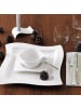 Villeroy & Boch 6er Set Suppentassen mit Untertassen NewWave 450 ml weiß in weiß