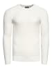 Rusty Neal Grobstrick Slim Fit Rundhals-Pullover in Weiß