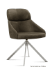 58 aufm Kessel ESSZIMMERSTUHL drehbar (2er-Set) Deeanne 52x82x63 Edelstahl/Khaki