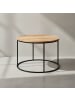 KADIMA DESIGN Couchtisch 60x43x60 cm Massivholz / Metall Sofatisch, Design
