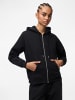 Pieces Hoodie mit Reißverschluss in Black