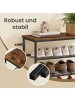 VASAGLE Schuhregal Barnet in Braun-Schwarz - (B)75 x (H)69 x (T)30 cm