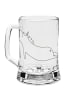 Mr. & Mrs. Panda Gravur Bierkrug Einhorn Yoga ohne Spruch in Transparent