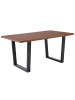 Beliani Esszimmertisch AUSTIN in Braun/Schwarz - (W) 90 x (H) 76 x (L) 160 cm
