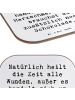 Mr. & Mrs. Panda Glasuntersetzer Spruch Herzschmerz Schokolade m... in Weiß