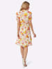 Sieh an! Wickelkleid in champagner-apricot-bedruckt