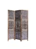 Homestyle4u 3-tlg. Paravent in Braun 120x170