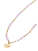 myMo Women Chain Necklace in Gold Lilac