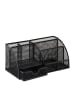 relaxdays Schreibtischorganizer in Schwarz - (B)27,5 x (H)12,5 x (T)14 cm