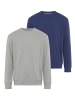 Man's World Sweatshirt in marine/grau meliert