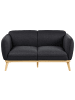 2-Sitzer Sofa LJUNG in Schwarz/Braun - (W) 160 x (H) 82 x (L) 82 cm