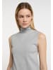 DreiMaster Klassik Damen Strick Top in Grau Melange
