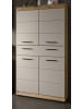Inn.Furn Midischrank Sand Kaschmir, Evoke Eiche, Badschrank 74 x 141 cm mit 4 Türen