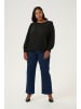 KAFFE curve Langarm-Bluse KClio in Black Deep