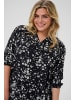KAFFE curve Langarm - Hemd KCsonna Loose fit in Black / Chalk Graphic